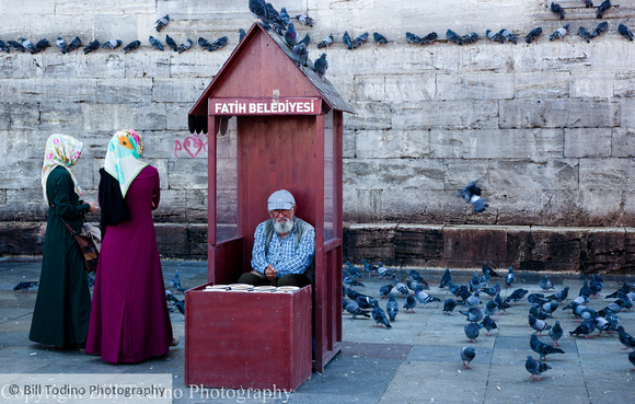 Pigeons near Spice Bazaar, Istanbul